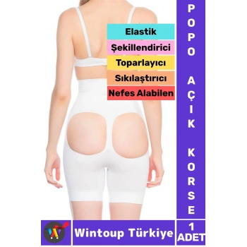 Özel Üretim Alt Karın Bel Toparlayan Sıkılaştıran Popo Şekillendiren Elastik POPO AÇIK PAÇALI KORSE