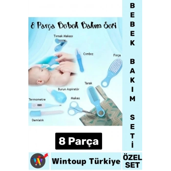 Kompakt Çok Fonksiyonlu Bebek Yenidoğan Hijyenik Temizlik Temel Kişisel Bakım 8 Prç BEBEK BAKIM SETİ