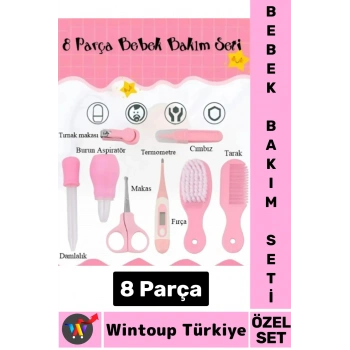 Kompakt Çok Fonksiyonlu Bebek Yenidoğan Hijyenik Temizlik Temel Kişisel Bakım 8 Prç BEBEK BAKIM SETİ