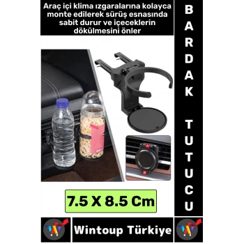 Kompakt Dayanıklı Kolay Montaj Termos Şişe Kutu İçecek Oto Araç İçi Katlanabilir Bardak Tutucu