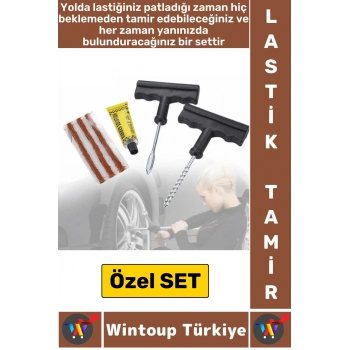 Premium Otomobil Kamyon Bisiklet Ticari Araç Motorsiklet Yama Tamir Acil Durum Lastik Tamir Seti