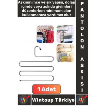 Dayanıklı Kolay Temizlenir Kaymaz Dolap İçi Düzenleme Giysi Havlu Kravat Pantolon İnce Krom Askı