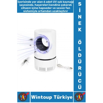 Premium Kimyasal İçermez 6 Uv Işıklı Sessiz Çalışır Gece Lambası Kullanımlı Haşere Sinek Öldürücü