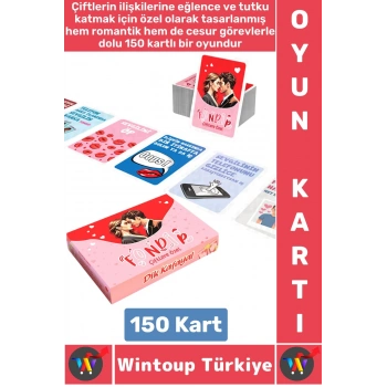 Eğlenceli İlişki Romantik Cesur Soru İtiraflı Sevgili Çift Sevgililer Günü Özel Gün 150 Kartlı Oyun