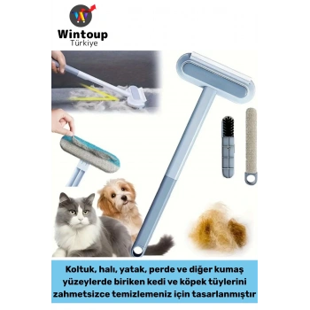 Dayanıklı Yıkanabilir Kolay Temizlenir Pet Kedi Köpek Uzun Saplı Evcil Hayvan Tüy Temizleme Fırçası