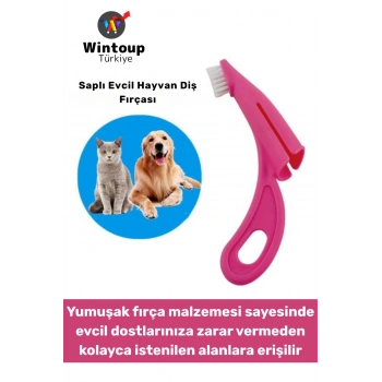 Ergonomik Kolay Tutuş Zararsız Yumuşak Fırça Yavru Kedi Köpek Evcil Hayvan Diş Fırçası