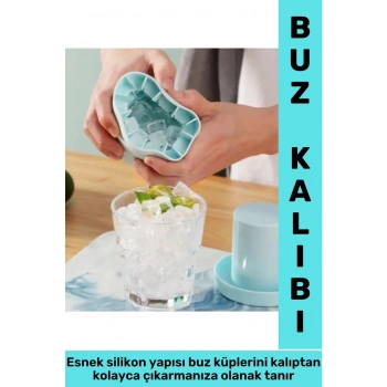 BPA Free Hijyenik İçecek Kokteyl Yer Tasarruf Sağlayan Pratik Dayanıklı Esnek Silikon Küp Buz Kalıbı