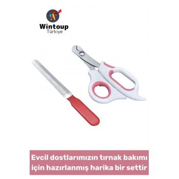 Dayanıklı Pet Kedi Köpek Sağlık Tırnak Bakım Evcil Hayvan Tırnak Makası Törpü Seti