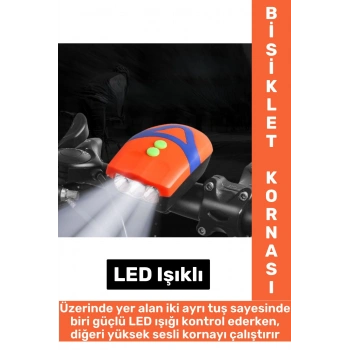 Dayanıklı Kolay Montaj Yaümur Suyuna Dayanıklı Outdoor Gece Sürüşü Güvenlik Ledli Bisiklet Kornası