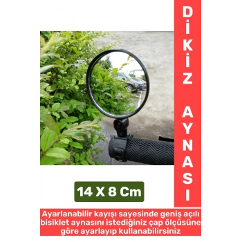 Universal Dayanıklı Kolay Montaj 360 Derece Döner Kayış Geniş Açılı Scooter Bisiklet Dikiz Aynası