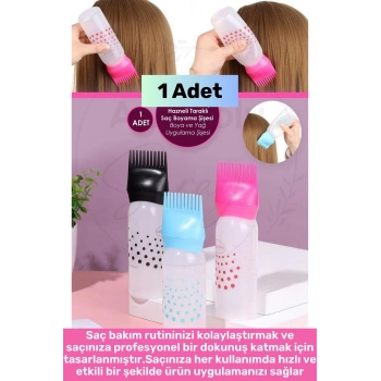 Yüksek Kaliteli Saç Bakımı Boya Yağ Krem Kolay Uygulama Çok Şık Taraklı Saç Uygulama Şişesi 1 Adet