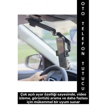 Kompakt Dayanıklı Dik Yatay Kullanım 1080 Derece Ayarlanabilir Çok Açılı Araç İçi Telefon Tutucu