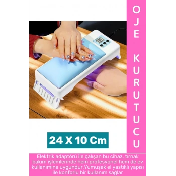 Konforlu Profesyonel Ev Kullanım Hızlı Etki Dijital Ekran 3 Zaman Ayarlı El Yastıklı UV Oje Kurutucu