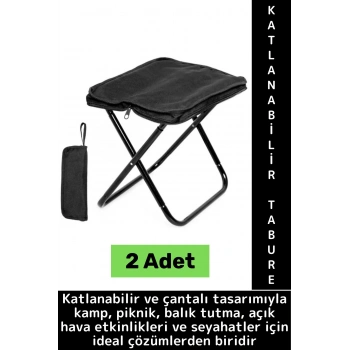 Premium Seyahat Kamp Piknik Balık Outdoor Dayanıklı Gövde Çanta Boy Katlanabilir Çanta Tabure 2 Adet