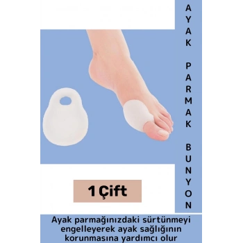 Gündelik Konforlu Ayak Sürtünme Önleyen İki Ayak İçin Uyumlu Silikon Ayak Baş Parmak Bunyon Koruyucu