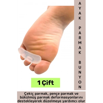 Konforlu Kaymaz Ayak Sürtünme Önleyen İki Ayak İçin Silikon Ayak Çekiç Parmak Bunyon Koruyucu Yastık