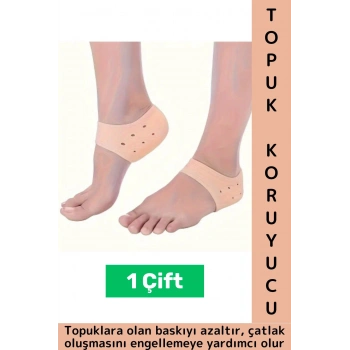 Konforlu Baskı Azaltan Nemlendiren Çatlak Oluşum Engellemeye Yardımcı Koruyucu Silikon Topuk Gömleği