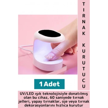 Yüksek Kaliteli Tırnak Oje Protez Tırnak 60 Saniye Hızlı Kurutma UV Led Işıklı Mini Tırnak Kurutucu