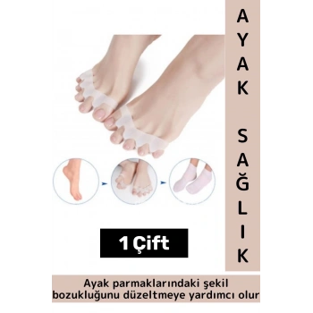 Ayak Sürtünme Şekil Bozukluğu Önleyen Masaj Etkili Estetik Görünüm 5 Parmak Ayıran Makaralı Bunyon