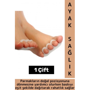 Ayak Baskı Ağrı Azaltan Çekiç Pençe Bükülmüş Parmak Şekil Bozukluğu Düzelten Silikon Parmak Yastığı