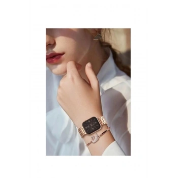 G9 Mini Plus 41 Mm Amoled Ekran Akıllı Saat 3 Strap+Bracelet Kadın Saat Bileklik Hediyeli