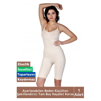 Özel Ayarlanabilen Beden Küçülten Toparlayıcı Etkili Şekillendirici Tam Boy Hayalet Korse
