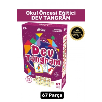Preschool Eğitici Öğretici Zeka Görsel Algı Geliştirici Okul Öncesi Eğlenceli-DEV TANGRAM