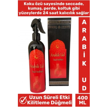 Özel Seri Kilitleme Düğmeli Uzun Süre Etkili Kabe Kokusundan Esinlenmiş Arabik UD Oda Kokusu 400 ML