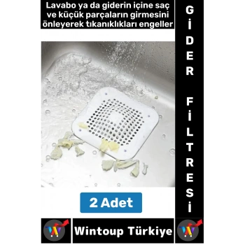 Kolay Temizlenir Mutfak Banyo Küvet Lavabo Tıkanma Önleyen Esnek Silikon Lavabo Gider Filtresi 2 Adt