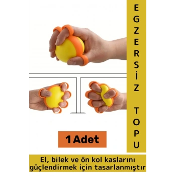 Rehabilitasyon Fizyoterapi Müzisyen Sporcu El Bilek Ön Kol Kas Güçlendiren Silikon El Egzersiz Topu