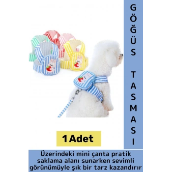 Yüksek Kaliteli Şık Sevimli Küçük Irk Kedi Köpek Evcil Hayvan Çantalı Göğüs Gezdirme Tasması Seti