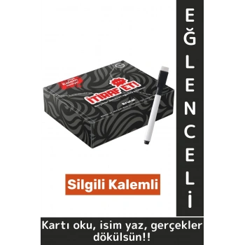 Eğlenceli Arkadaş Grup Tatil Yılbaşı Silgili Kalemli Cesur Brutal İtiraf Oyunu 45 Kart