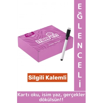 Eğlenceli Arkadaş Grup Tatil Yılbaşı Silgili Kalemli Kız Kızlar Gecesi Cesur İtiraf Oyunu 45 Kart