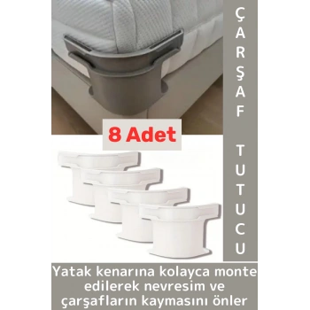 Pratik Nevresim Yorgan Kılıfı Çarşaf Tutucu Sabitleyici Yastık Nevresim Sabitleyici Aparat 8 Adet