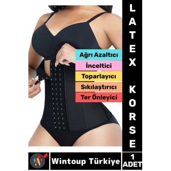 Özel Üretim Vücut Şekillendiren Toparlayan İncelten Ağrı Azaltan Ter Emici Kadın Askısız LATEX KORSE