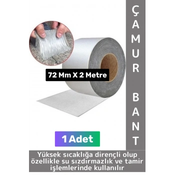 Ultra Güçlü Su Geçirmez Isıya Dayanıklı Alüminyum Folyo İzolasyon Tamirat 72 Mm X 2 Metre Çamur Bant