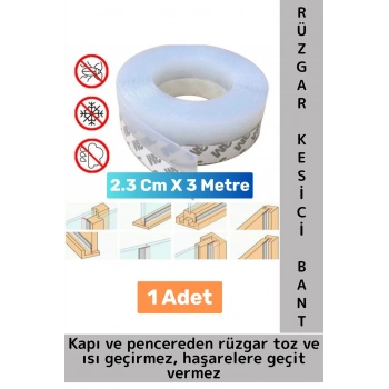 Premium Seri Kapı Altı Pencere Rüzgar Toz Isı Böcek Haşere Önleyen Rüzgar Kesici Bant 3 Metre