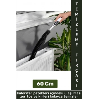 Dayanıklı Uzun Esnek İnce Yapılı Kalorifer Ulaşılması Zor Nokta Toz Kir Petek Temizlik Fırçası 60 Cm