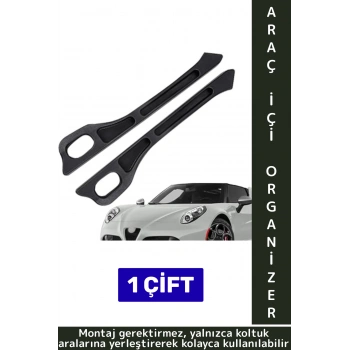 Dayanıklı Esnek Montaj Gerektirmez Telefon Anahtar Küçük Eşya Düzenleyici Araç İçi Organizer Siyah