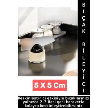 Kolay Kullanım Güvenli Kaymaz Yapışkanlı Mutfak Ekmek Meyve Bıçağı Makas Vantuzlu Bıçak Bileyici