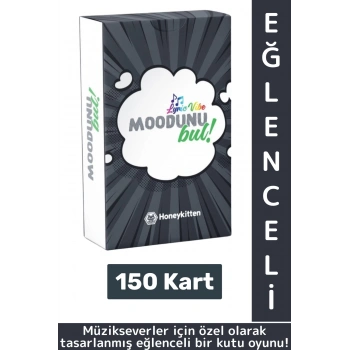 Eğlenceli Genç Yetişkin Arkadaş Müzik Oyunu Moodunu Bul-Lyric Vibe Oyun Kartları 150 Kart