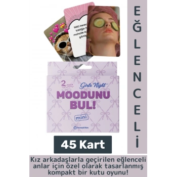 Eğlenceli Genç Yetişkin Arkadaş Yılbaşı Komik Moodunu Bul Mini-Girls Night Oyun Kartları 45 Kart