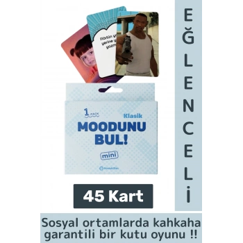 Eğlenceli Genç Yetişkin Arkadaş Yılbaşı Sosyalleşme Moodunu Bul Mini-Klasik Oyun Kartları 45 Kart