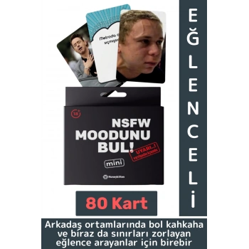 Eğlenceli Genç Yetişkin Arkadaş Yılbaşı Cesur Oyun Moodunu Bul Mini-NSFW +18 Oyun Kartları 80 Kart