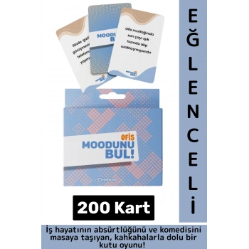 Eğlenceli Arkadaş İş Hayatı Çalışan Ofis Ortamı Komik Mizah Oyunu Moodunu Bul-Ofis 200 Kart