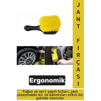 Ergonomik Oto Araç İç Dış Temizlik Yoğun Sert Kıl Otomobil Lastik Jant Kir Kalıntı Temizleme Fırçası