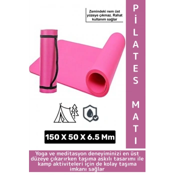 Taşıma Askılı Konforlu Su Geçirmez Kaymaz Pilates Aerobik Fitness Çadır Zemin Yer Minderi Kamp Matı