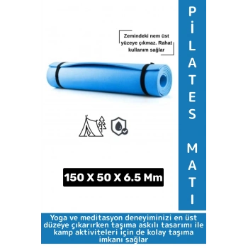 Taşıma Askılı Konforlu Su Geçirmez Kaymaz Pilates Aerobik Fitness Çadır Zemin Yer Minderi Kamp Matı