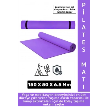 Taşıma Askılı Konforlu Su Geçirmez Kaymaz Pilates Aerobik Fitness Çadır Zemin Yer Minderi Kamp Matı