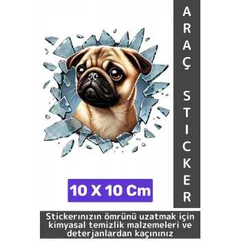 Özel Tasarım Araç Dış Modifiye Eğlenceli Yaratıcı Şık 3D Evcil Hayvan Kedi Köpek Sticker 10 X 10 Cm